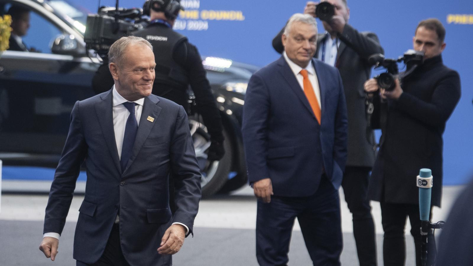 Donald Tusk és Orbán Viktor 2024. november 7-én Budapesten