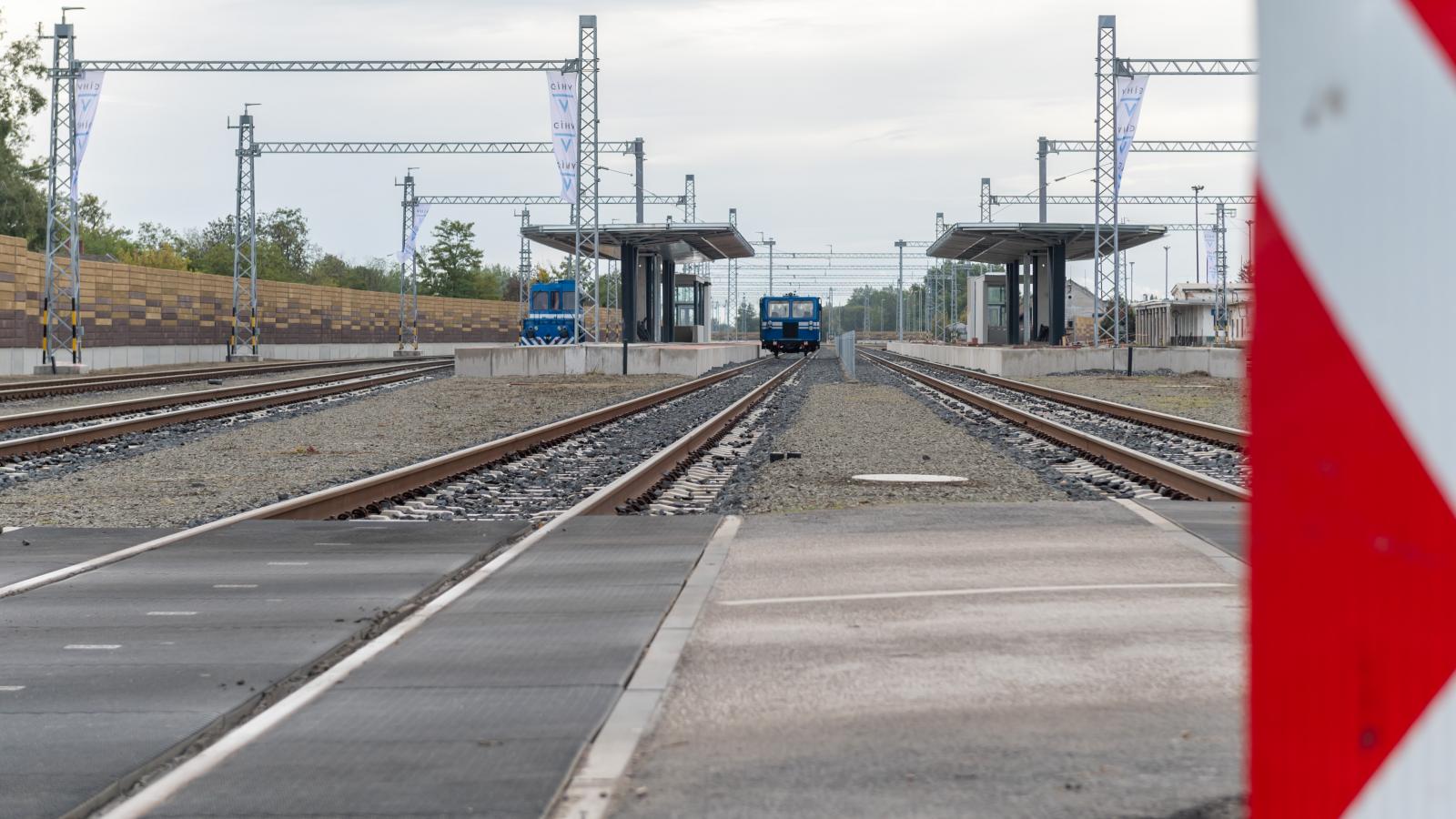 A Budapest–Belgrád vasút Kiskőrösön 2024. október 10-én.