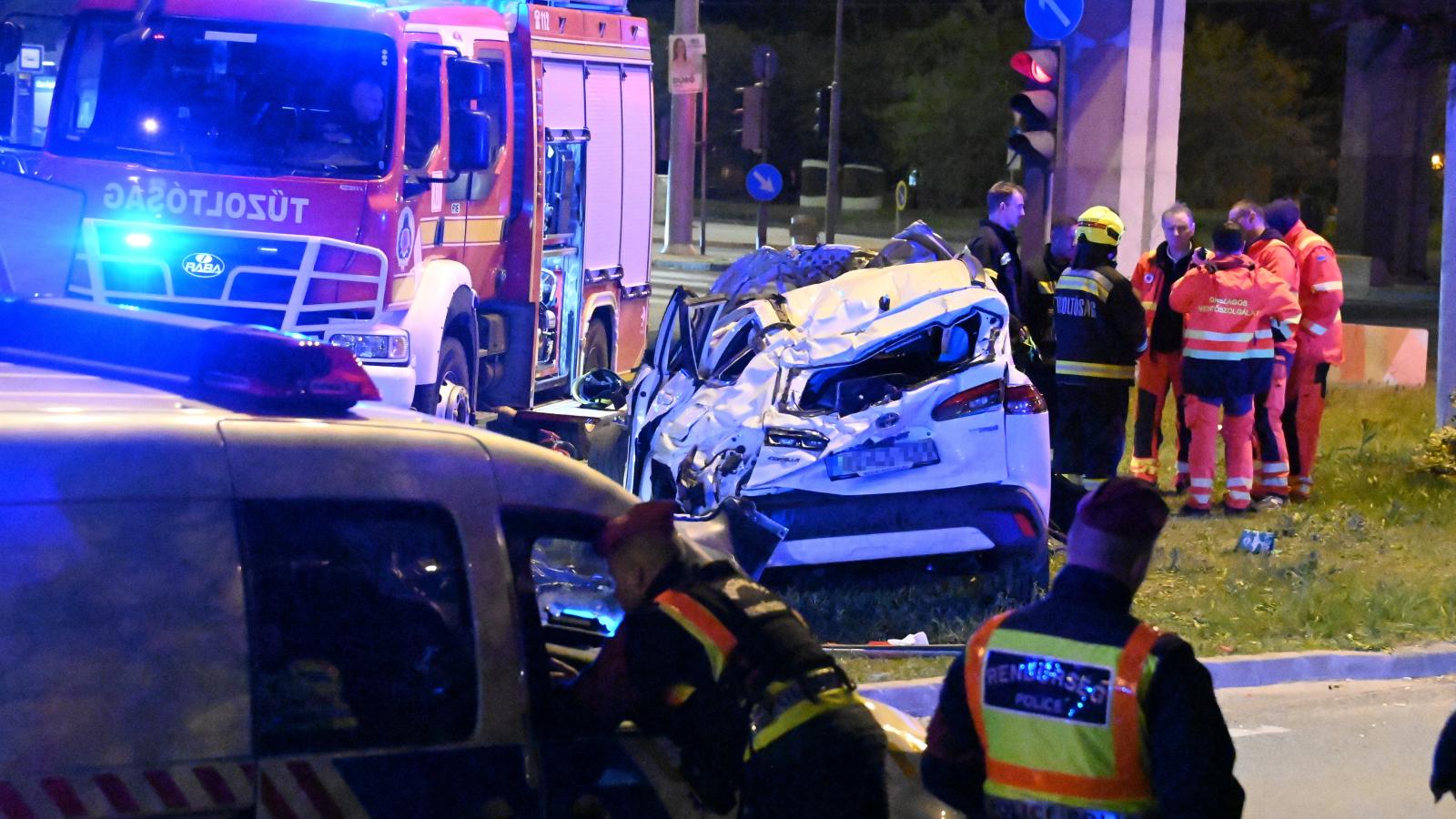 Helyszínelés a Váci úton április 10-én éjfél előtt 