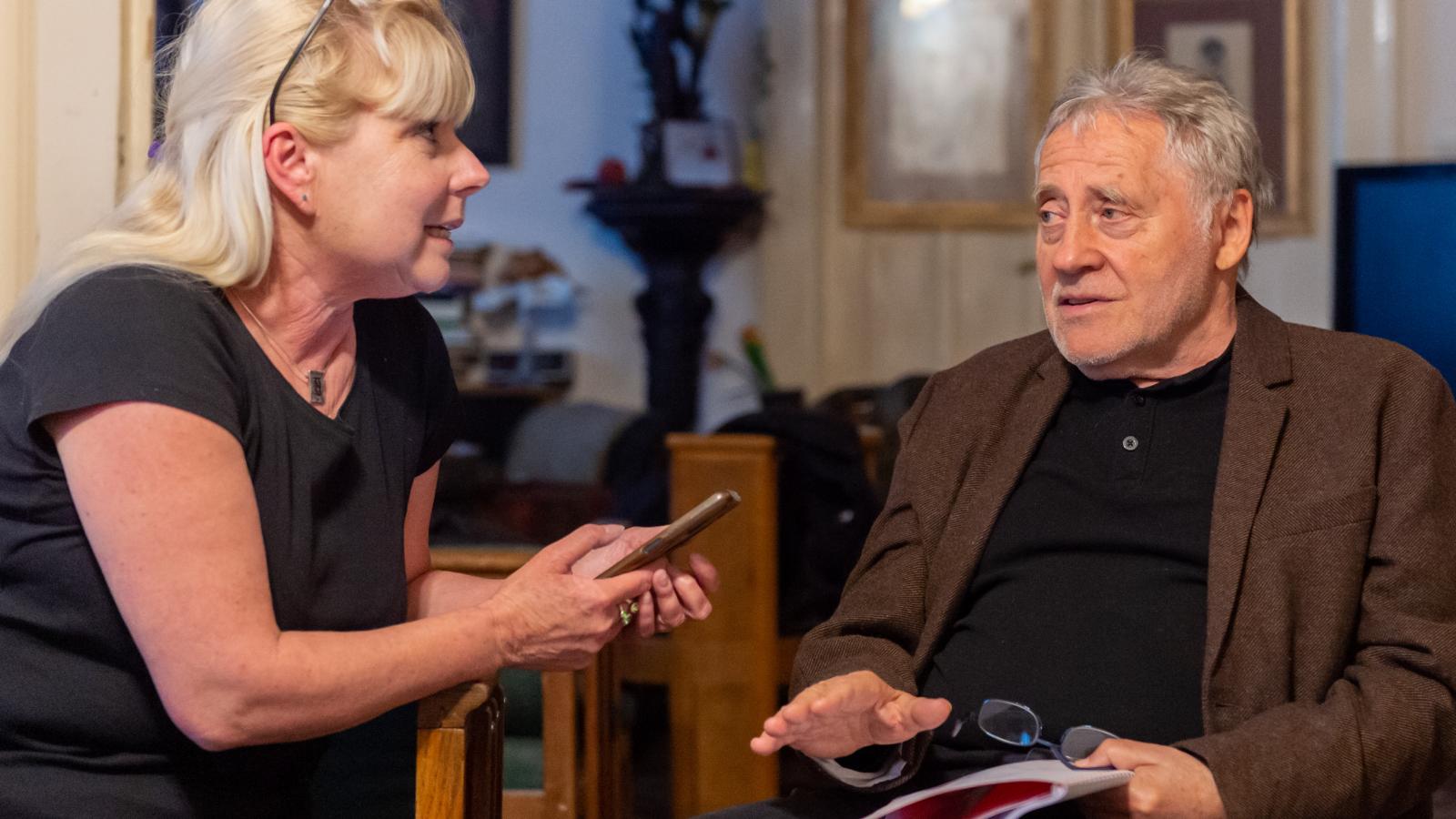 Gaál Ildikó, a Második tavasz író-rendezője és Koltai Róbert, az előadás producere