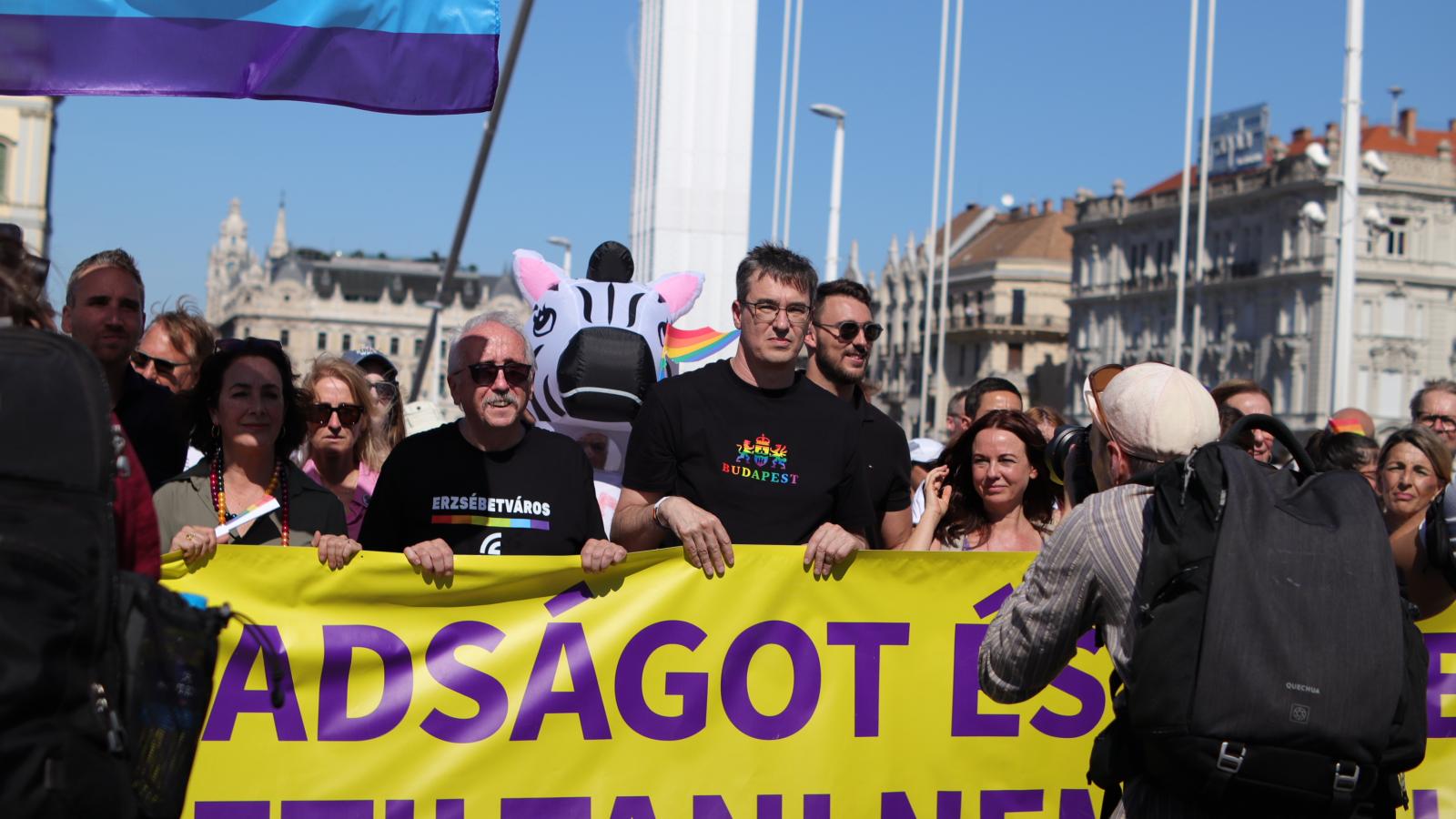 Karácsony Gergely a Budapest Pride-on 2025. június 28-án 