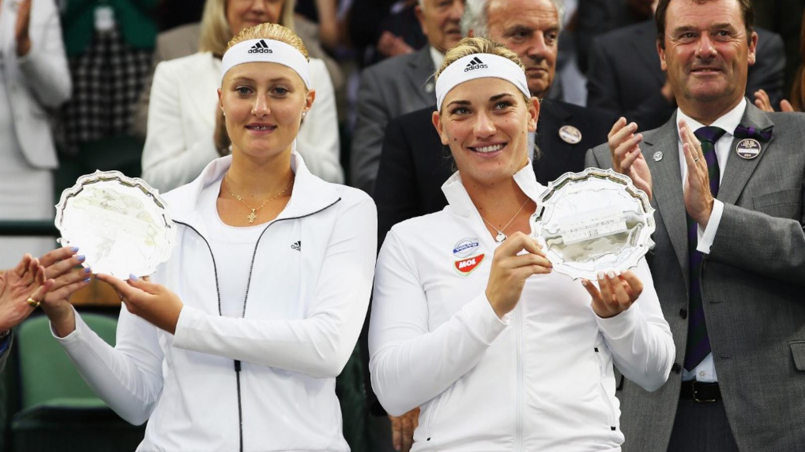 Babos Tímea (jobbra) és párja, Kristina Mladenovic tavaly Wimbledonban döntős volt FOTÓ: EUROPRESS/GETTY IMAGES/JAN KRUGER