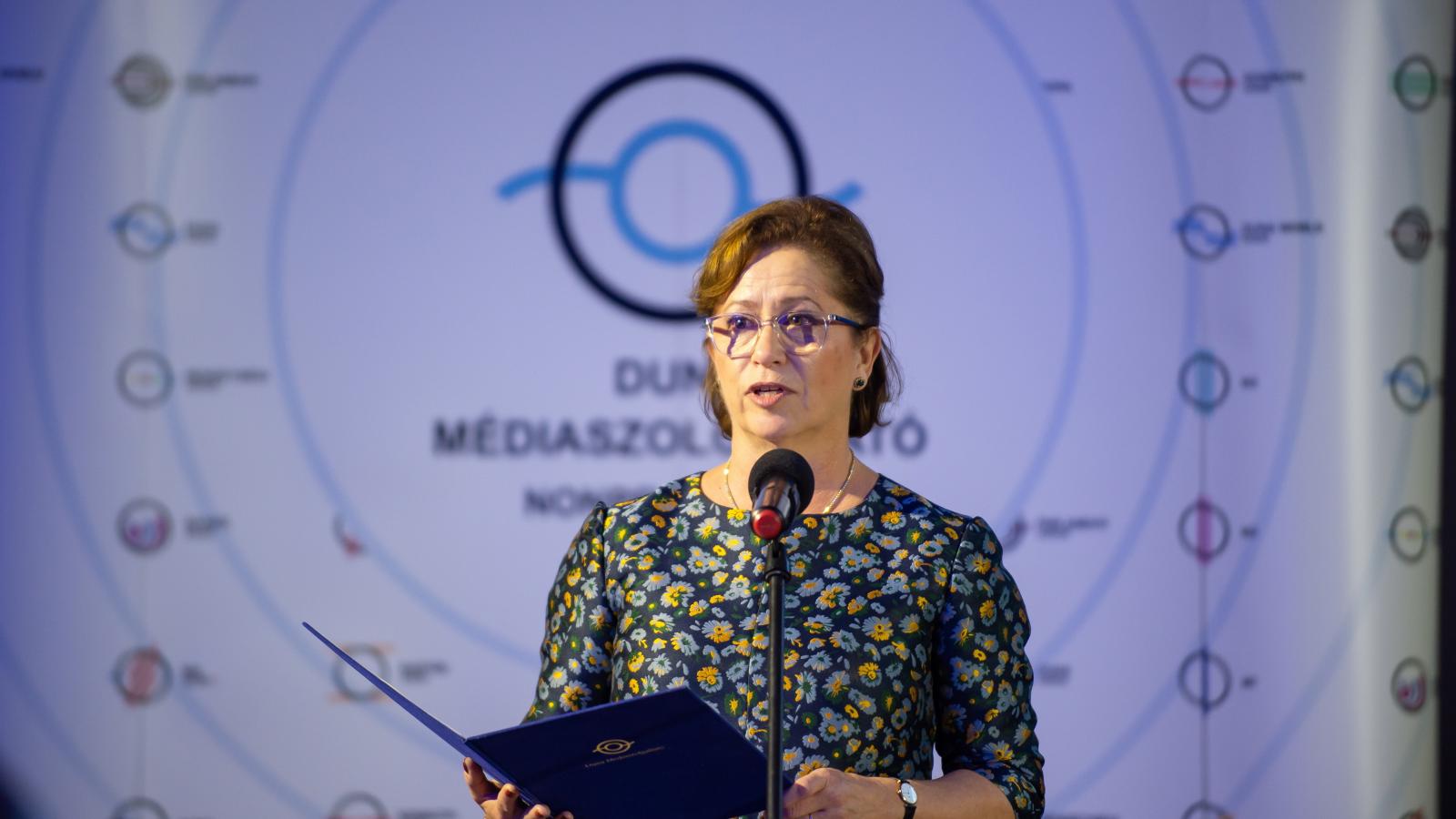 Altorjai Anita, a Duna Médiaszolgáltató Nonprofit Zrt. vezérigazgatója, 2025. november 12-én.