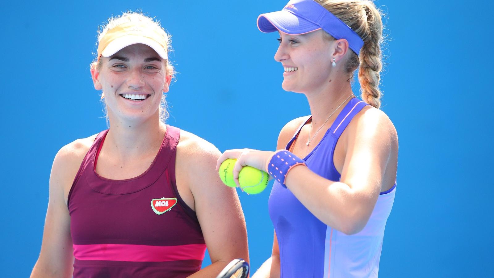 Babos Tímea; Kristina Mladenovic Fotó: Patrick Scala/Getty Images Sport
