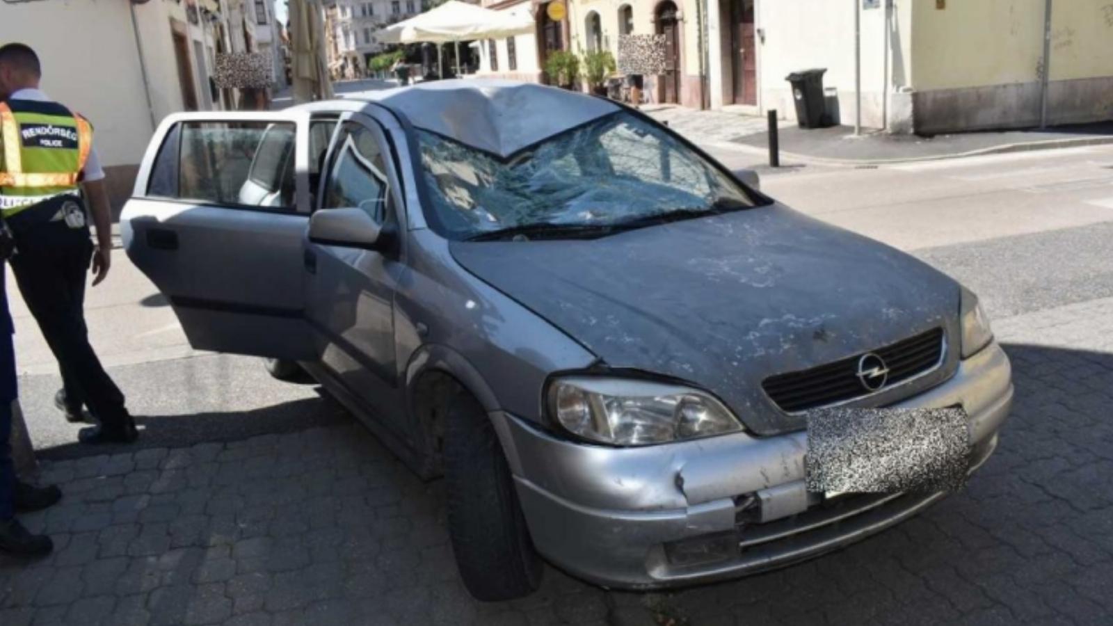 A cserbanhagyó sofőr autója Győrben szombat délelőtt