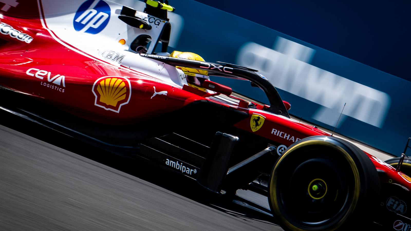 Lewis Hamilton a július 24-i szabadedzésen a Hungaroringen