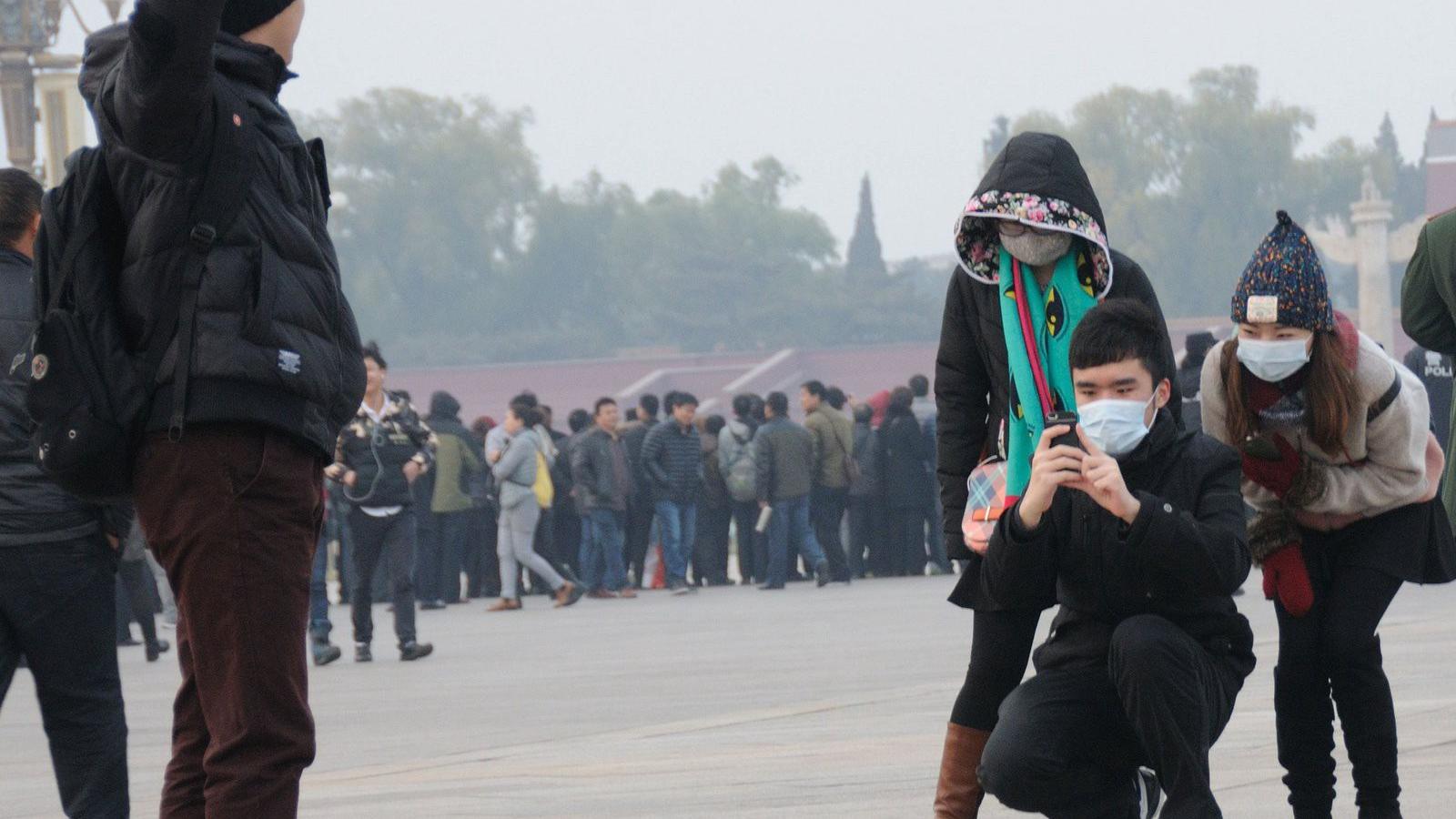 A pekingi szmoghelyzet ismét aggasztóvá vált, maszk nélkül elviselhetetlen a levegő FOTÓ: EUROPRESS/GETTY IMAGES/CHINAFOTOPRESS