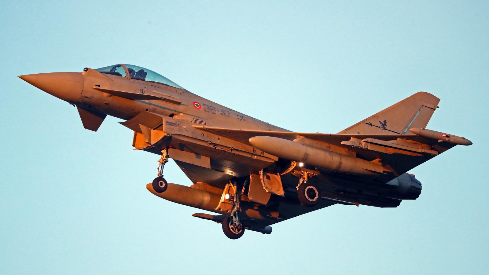 Az olasz Eurofighter egyik gépe - képünk illusztráció.