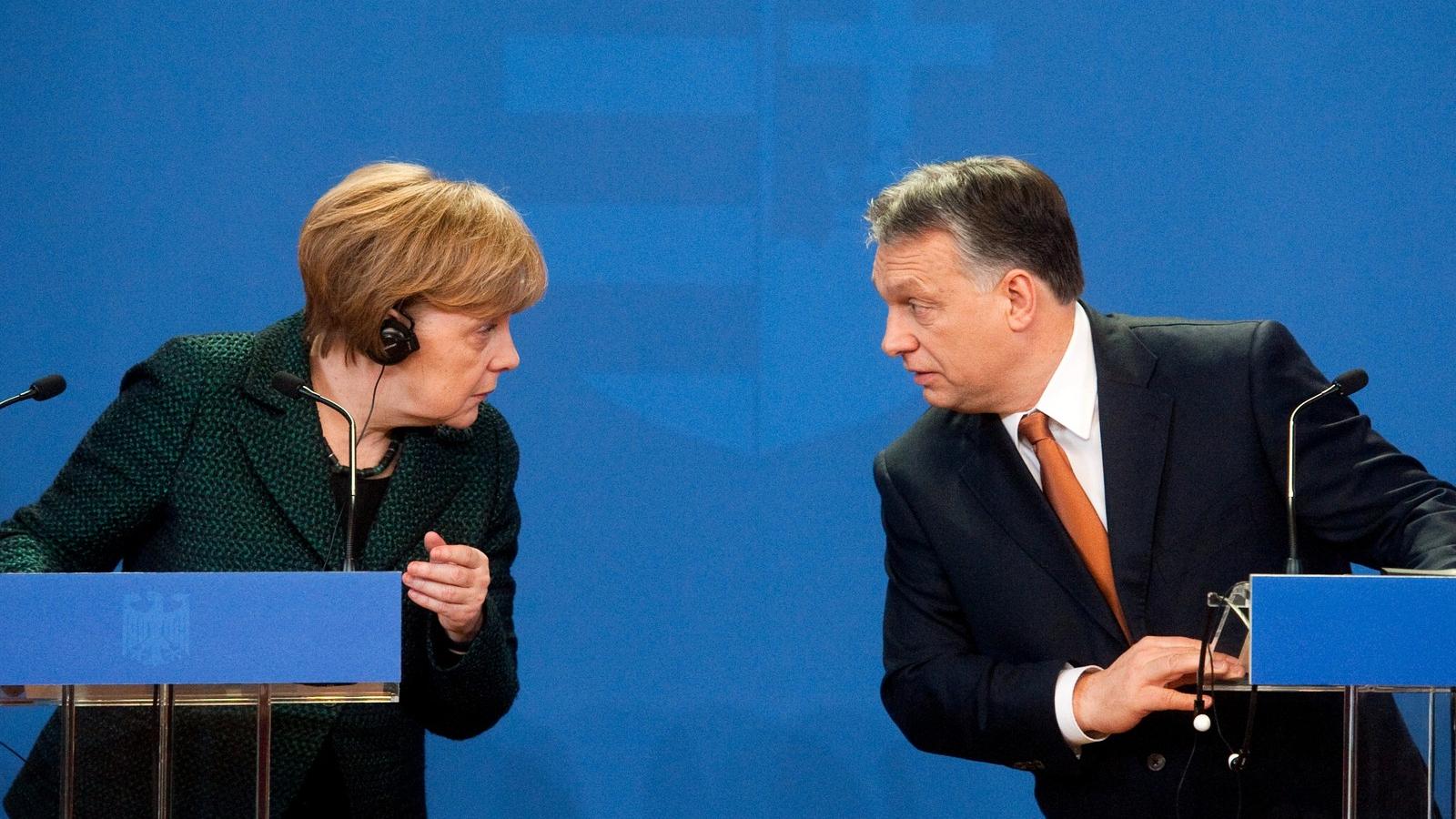 Nem hajoltak össze, ellenkezőleg, Merkel és Orbán több ügyben is értetlenül nézett egymásra Budapesten FOTÓ: TÓTH GERGŐ