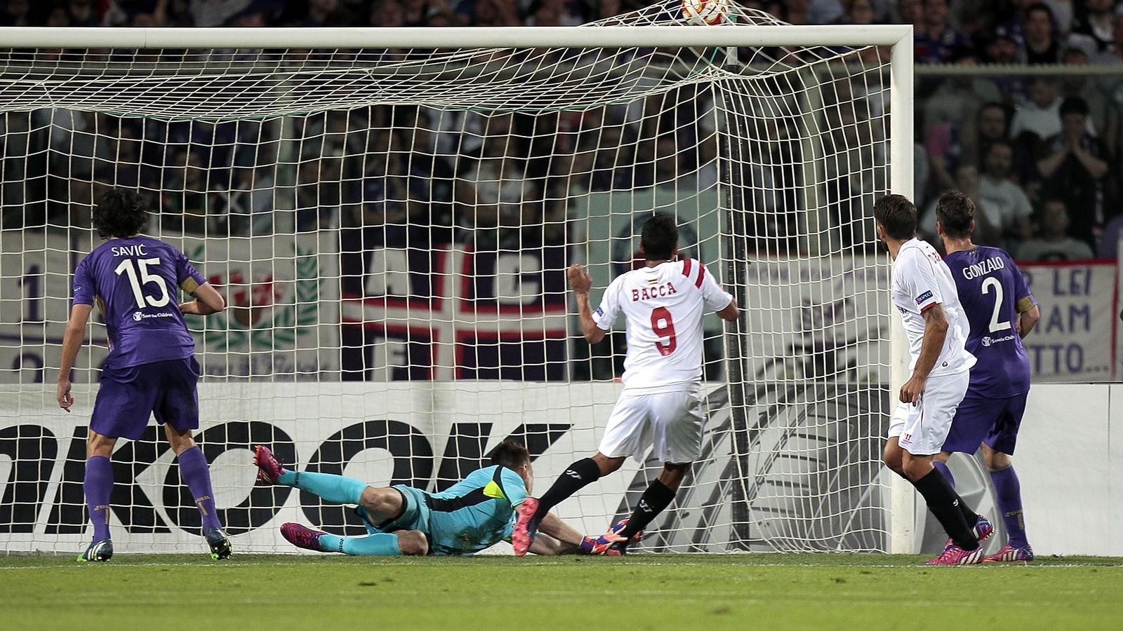 Bacca lőtte a Sevilla első gólját FOTÓ: EUROPRESS/GETTY IMAGES/GABRIELE MALTINTI