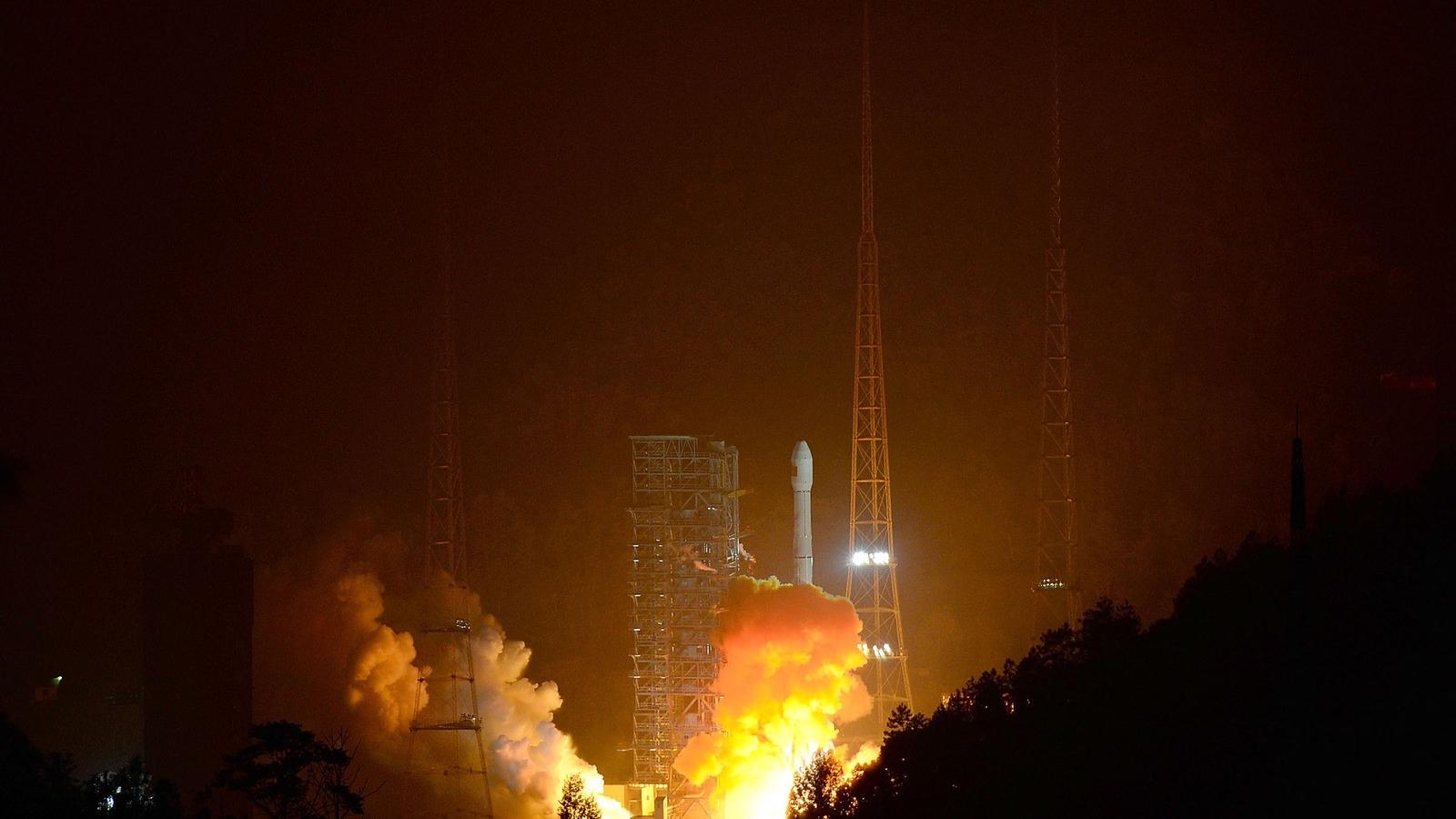 A felszállás pillanata a Szecsuan tartományi Hszicsang űrközpontban. Fotó: ChinaFotoPress/ Getty Images.
