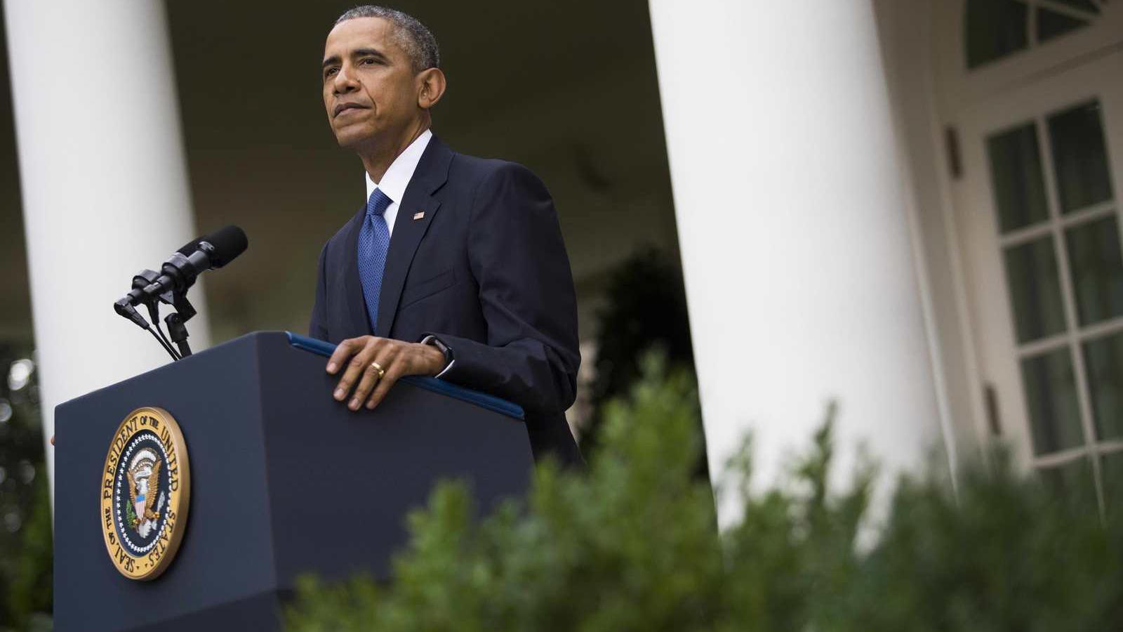 Barack Obama a Fehér Ház Rózsakertjében jelentette be a követségnyitást FOTÓ: EUROPRESS/GETTY IMAGES