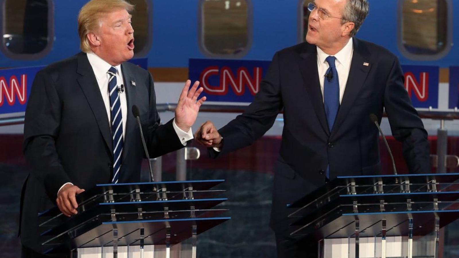 Donald Trump és Jeb Bush külön párharcot vívott FOTÓ: EUROPRESS/GETTY IMAGES/JUSTIN SULLIVAN