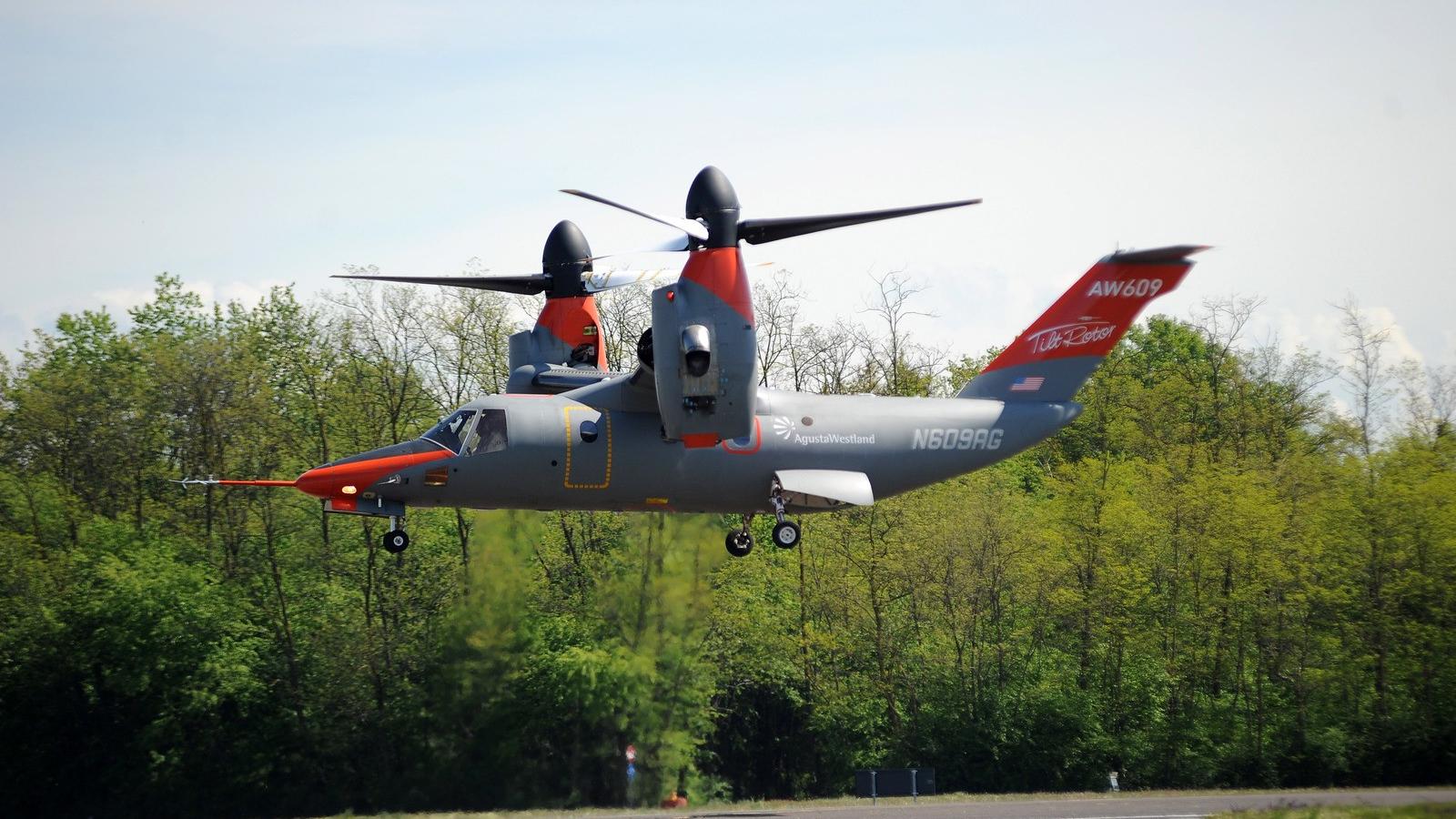 Így néz ki az AW609-es típusú, billenő motoros gép. FOTÓ: Pier Marco Tacca/Getty Images