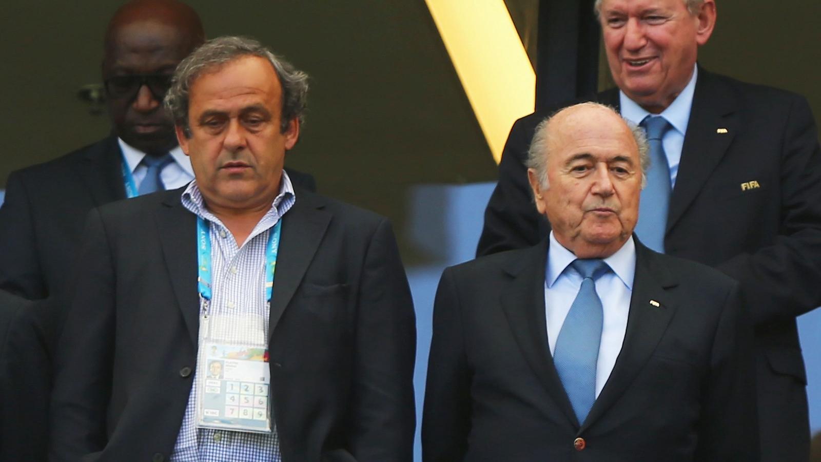 Platini és Blatter a 2014-es FIFA Világkupán. FOTÓ:  Martin Rose/Getty Images