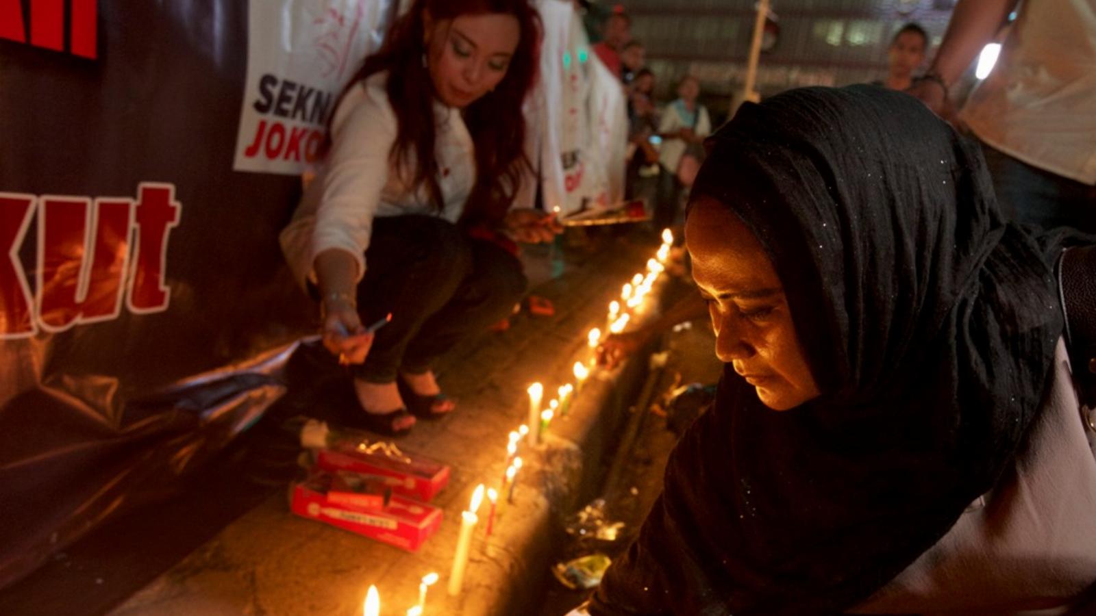 Jakartában így emlékeztek a két héttel ezelőtti terrortámadás áldozataira FOTÓ: EUROPRESS/GETTY IMAGES/ED WRAY