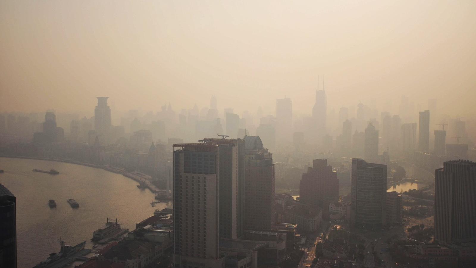 Sanghaj levegője minden korábbinál szennyezettebb. Fotó: ChinaFotoPress/Getty Images