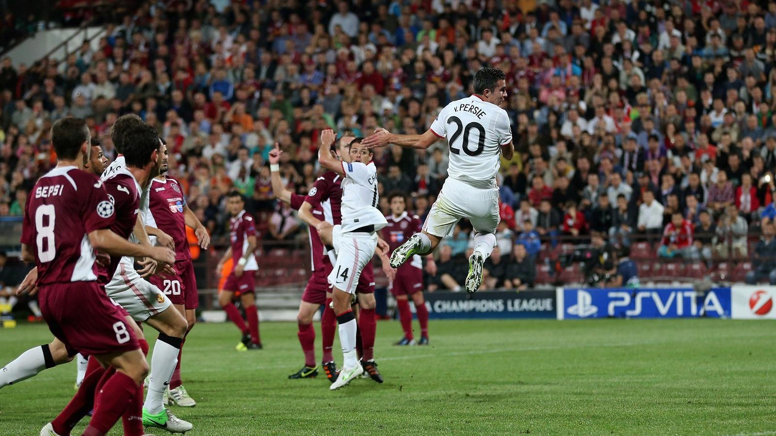 A CFR Cluj korábbi mérkőzése a Manchester United ellen. FOTÓ: Julian Finney/Getty Images