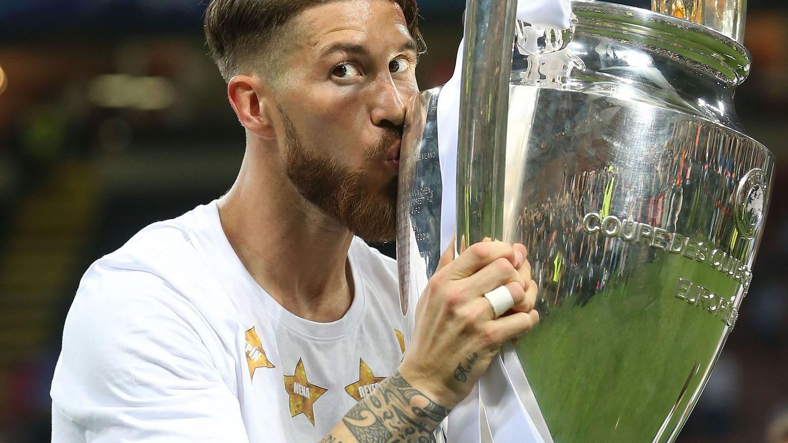 Sergio Ramos a BL-trófeával FOTÓ: EUROPRESS/GETTY IMAGES