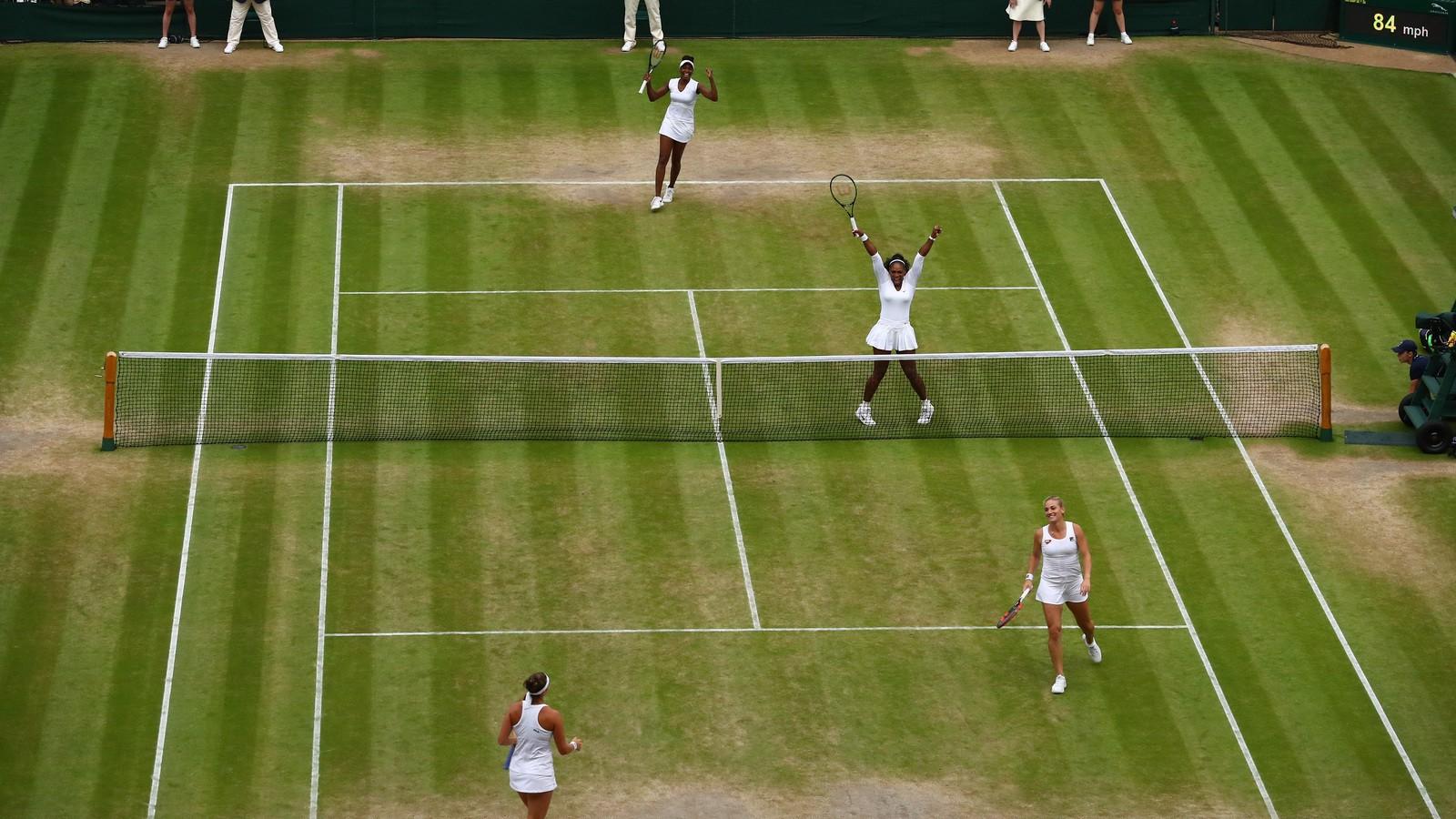 A páros női döntő Wimbledonban. FOTÓ:  Julian Finney/Getty Images