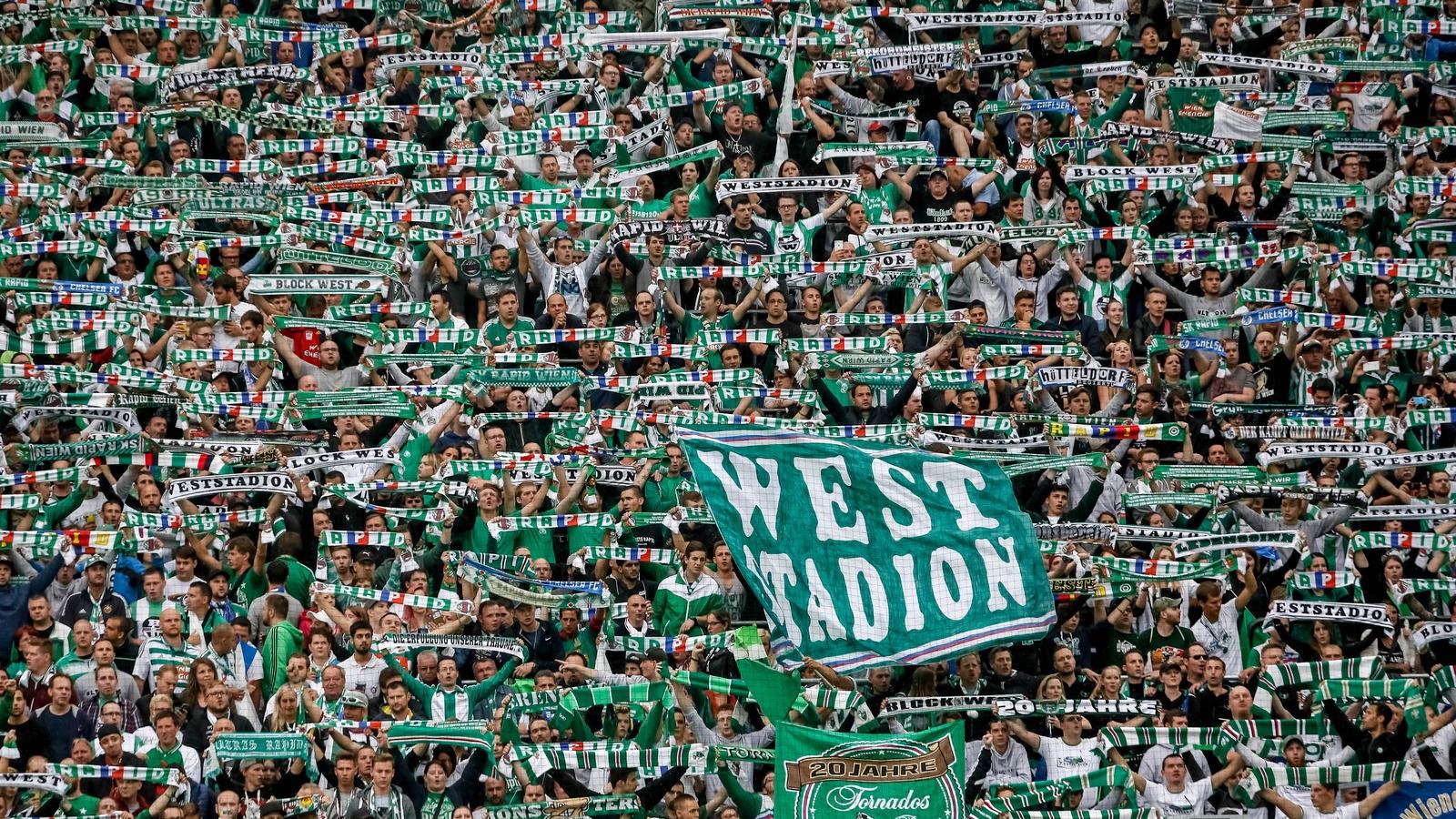 A Rapid Wien szurkolóira nem lehetett panasz FOTÓ: EUROPRESS/GETTY INAGES/MATEJ DIVIZNA