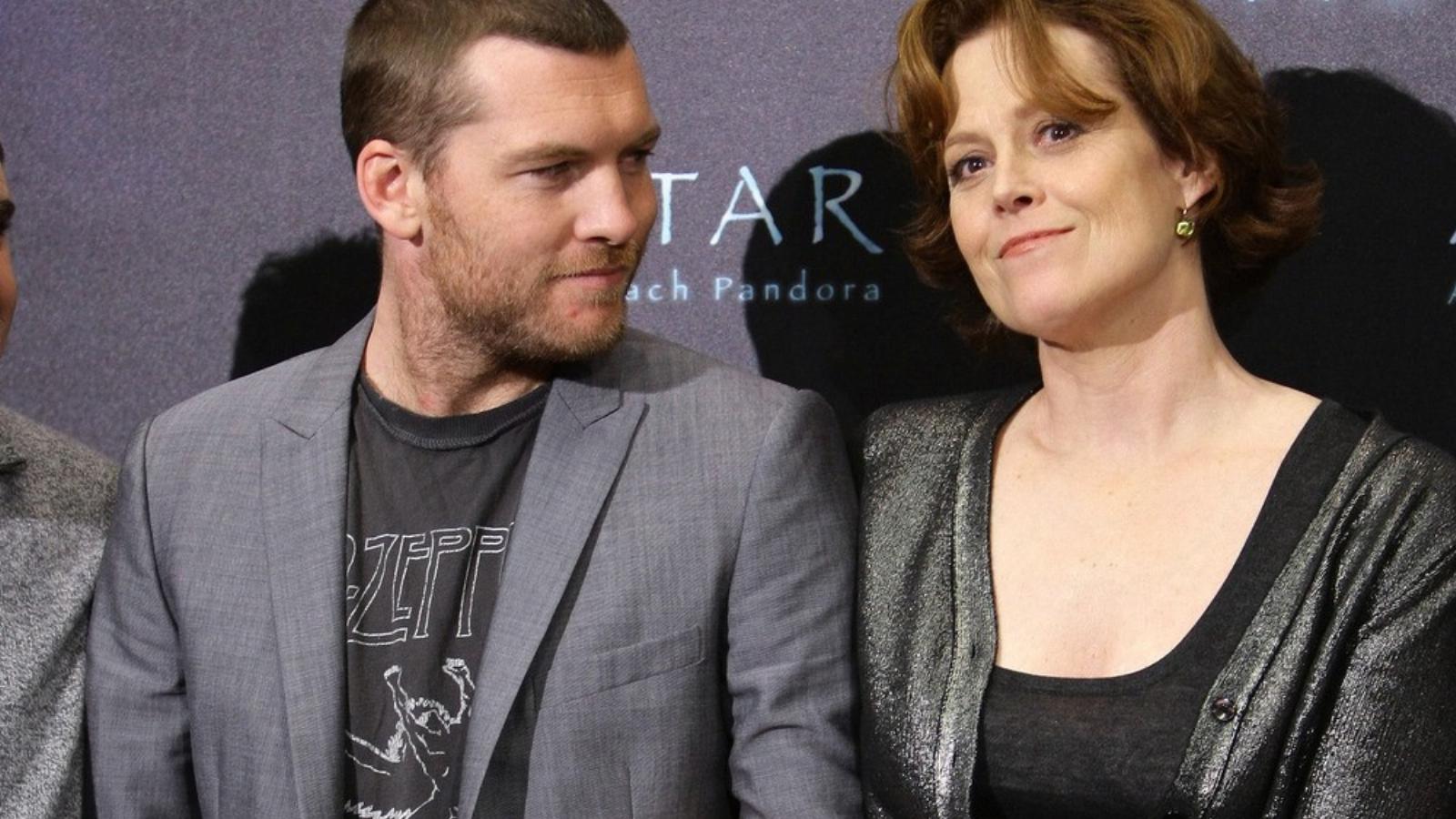 Sam Worthington és Sigourney Weaver (Fotó: Rentz/Getty Images)