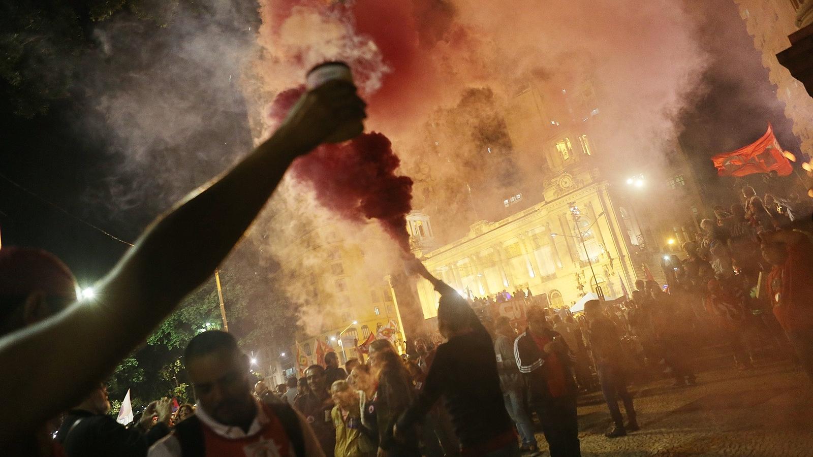 Egy korábbi tüntetés Rióban. Illusztráció: Mario Tama/Getty Images