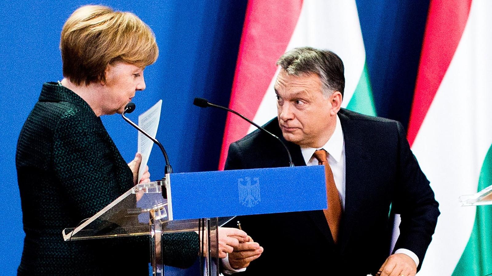 Elég volt egyszer...2015 február - Angela Merkel egynapos látogatása során közös sajtótájékoztatót tartott Orbán Viktorral Budap