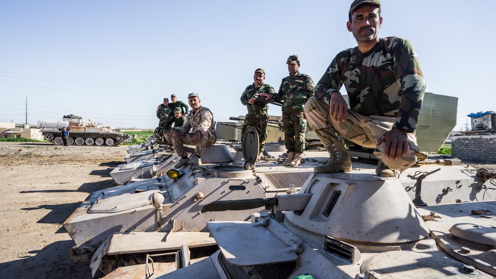 Kurd pesmerga harcosok készülnek bevetésre FOTÓ: EUROPRESS/GETTY IMAGES/GILES CLARKE