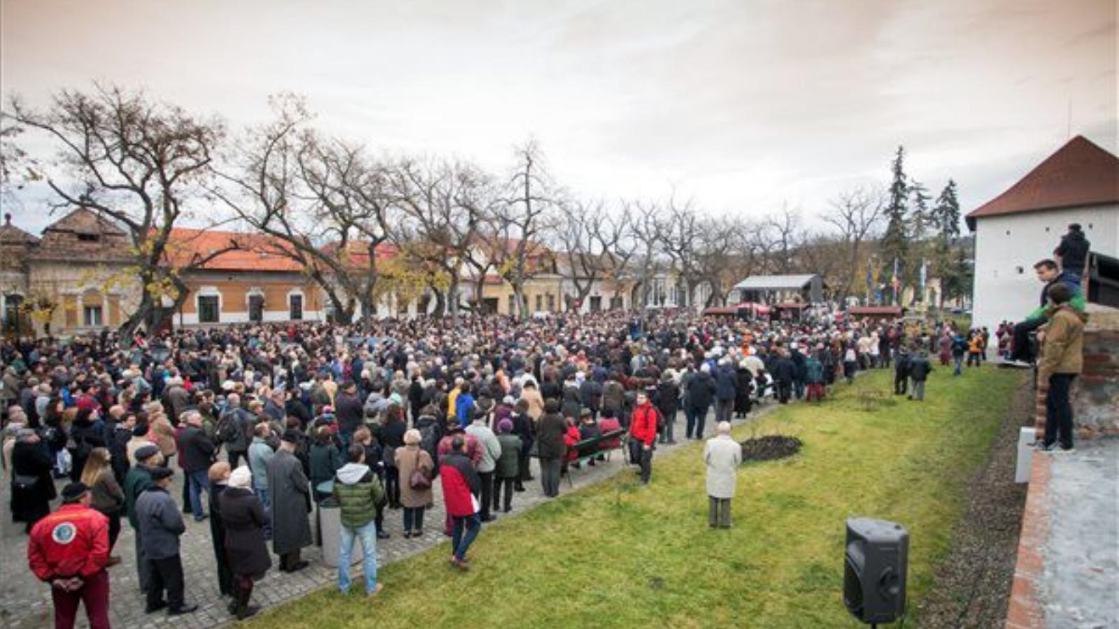 Tüntetés Marosvásárhelyen MTI Fotó: Boda L. Gergely