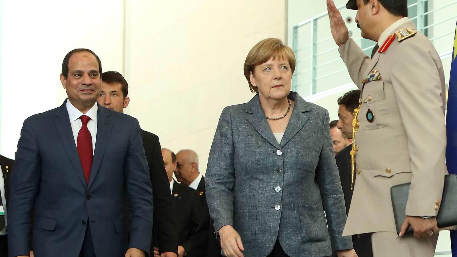 Abdel Fattah el-Sissi egyiptomi elnök és Merkel kancellár Kairóban FOTÓ: EUROPRESS/GETTY IMAGES/ADAM BERRY