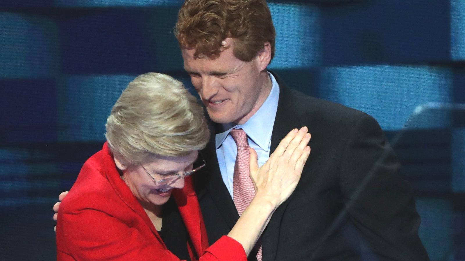 Joe Kennedy III. és Elizabeth Warren a demokrata konvención FOTÓ: EUROPRESS/GETTY IMAGES/ALEX WONG