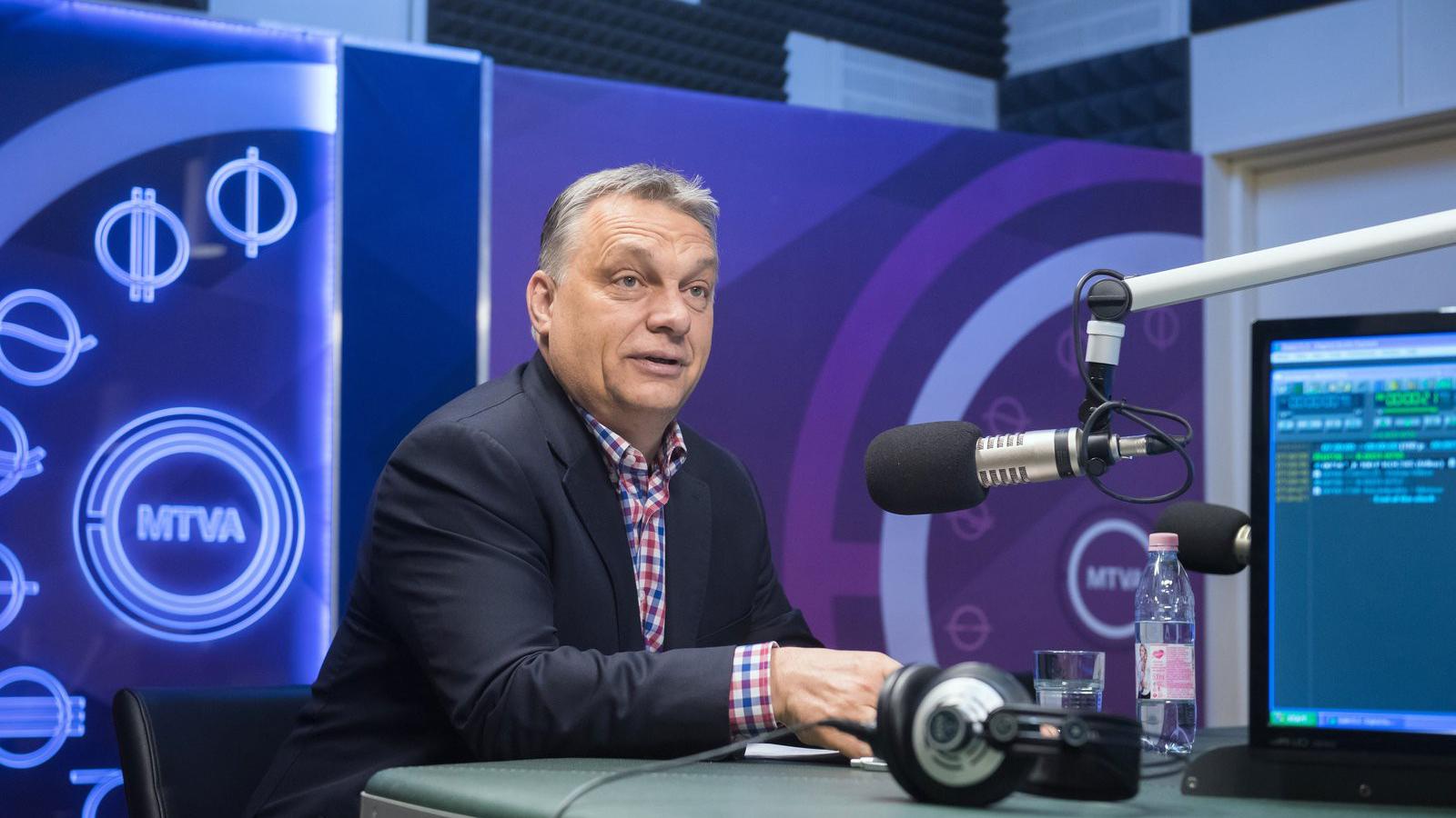 Orbán Viktor a Kossuth Rádió 180 perc című műsorában  MTI Fotó: Koszticsák Szilárd (Korábbi felvétel)