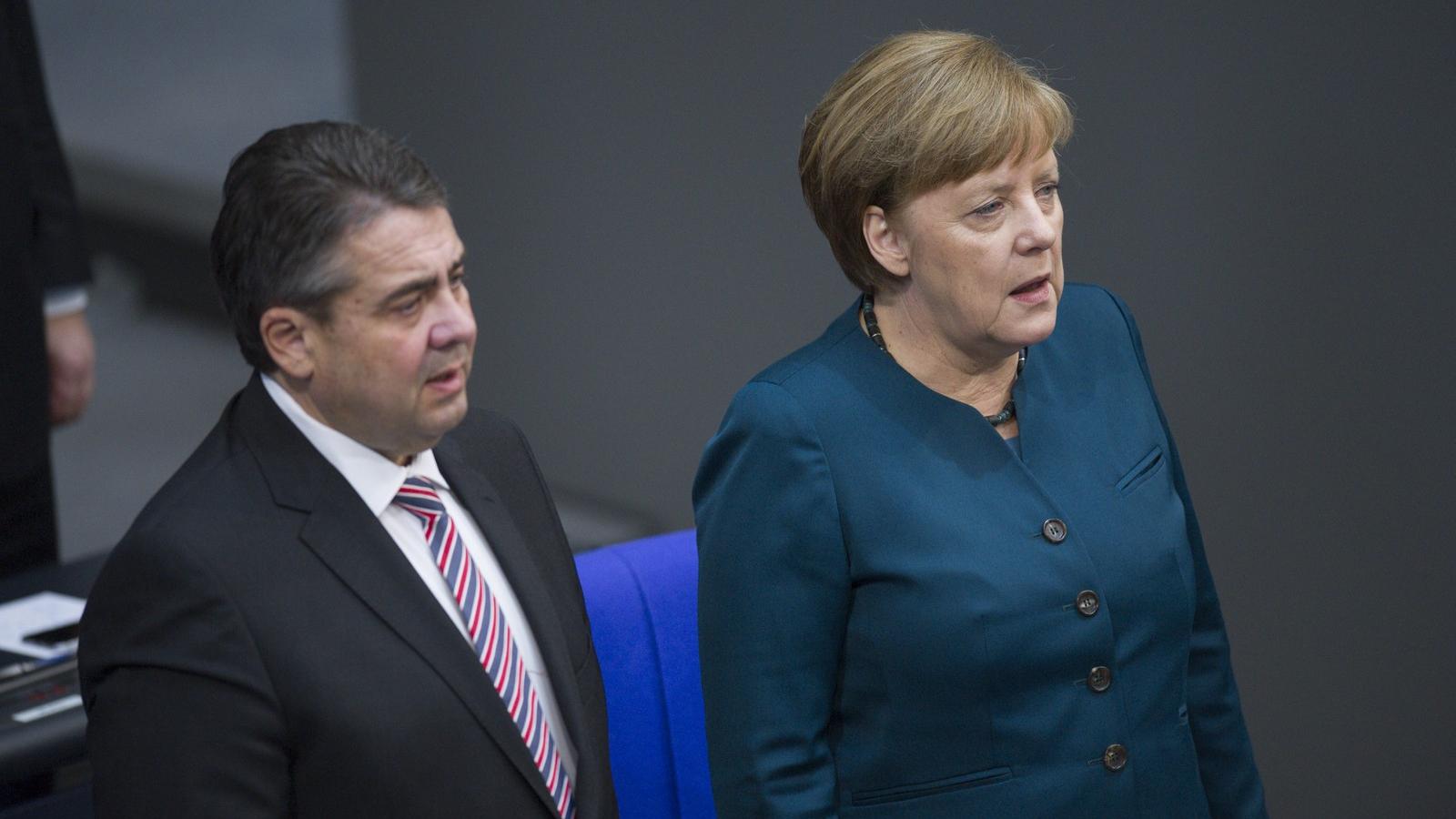 Frank-Walter Steinmeier német államfő és Angela Merkel német kancellár FOTÓ: Steffi Loos/Getty Images