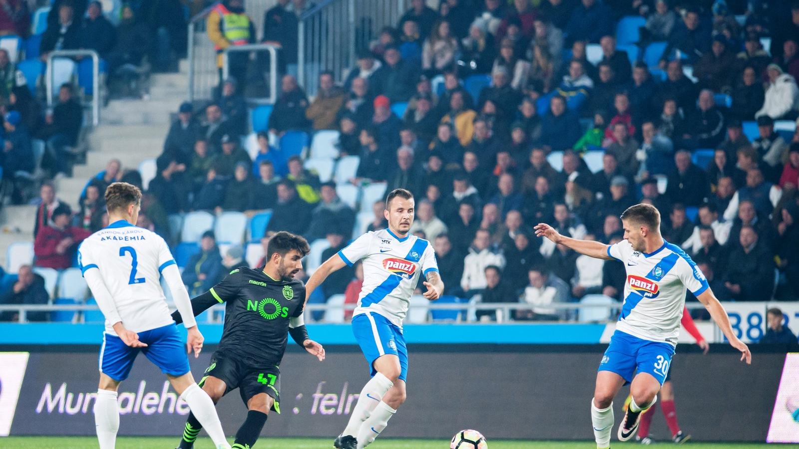 Az új stadion első meccsén az MTK a portugál Sporting Lisboa ellen lépett pályára tavaly október 13-án Fotó: Molnár Ádám