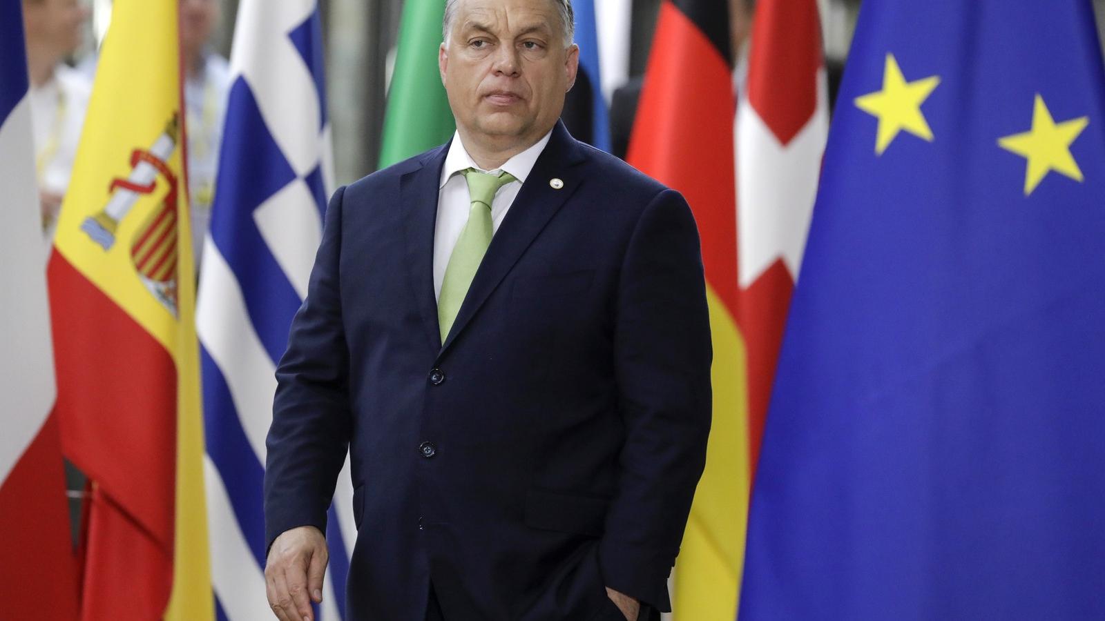 Orbán Viktor Brüsszelben FOTÓ: THIERRY ROGE / BELGA / AFP