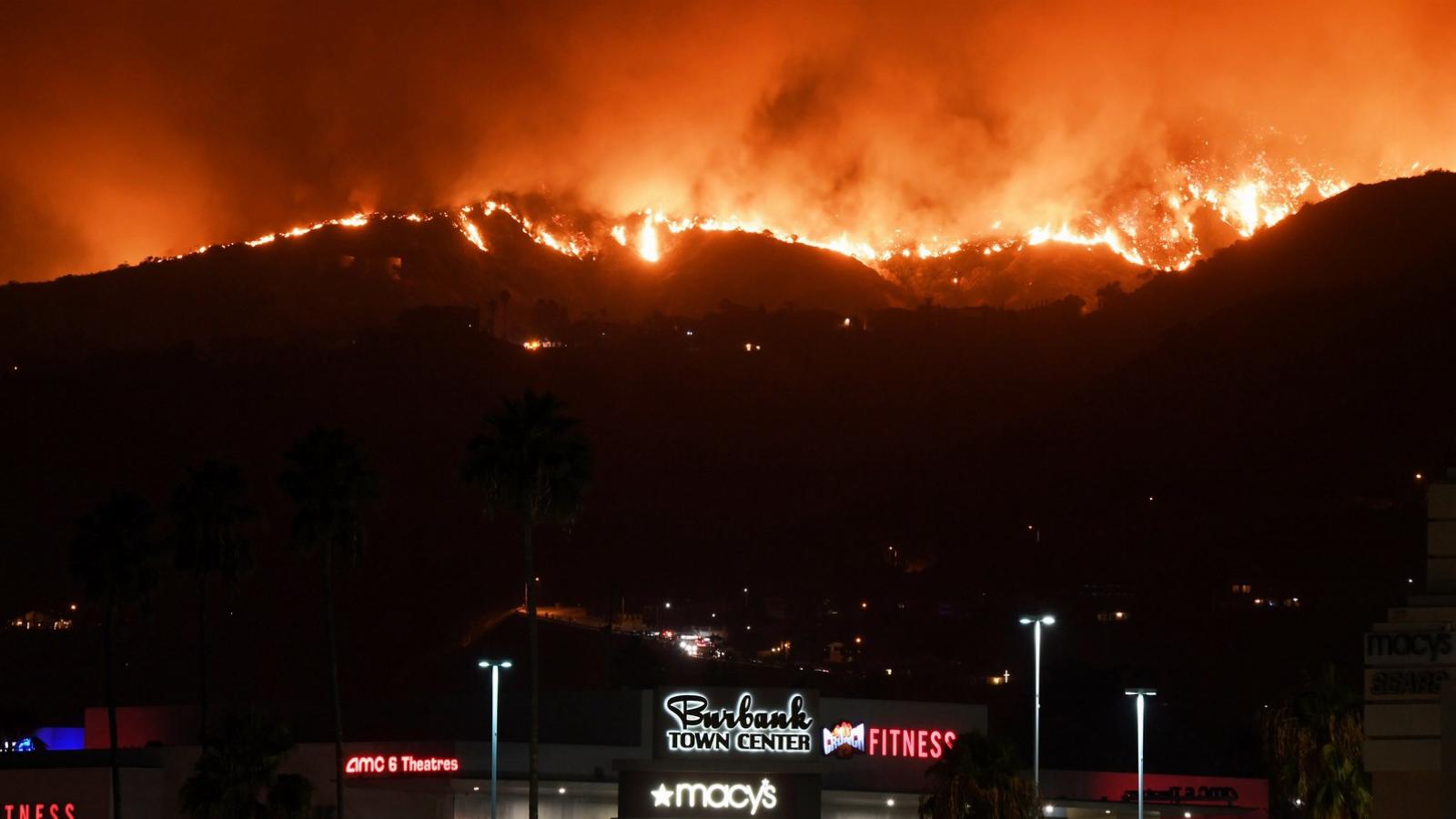 A La Tuna Canyonban ég a tűz a Burbank feletti hegyvidéken - Fotó: Robyn Beck / AFP