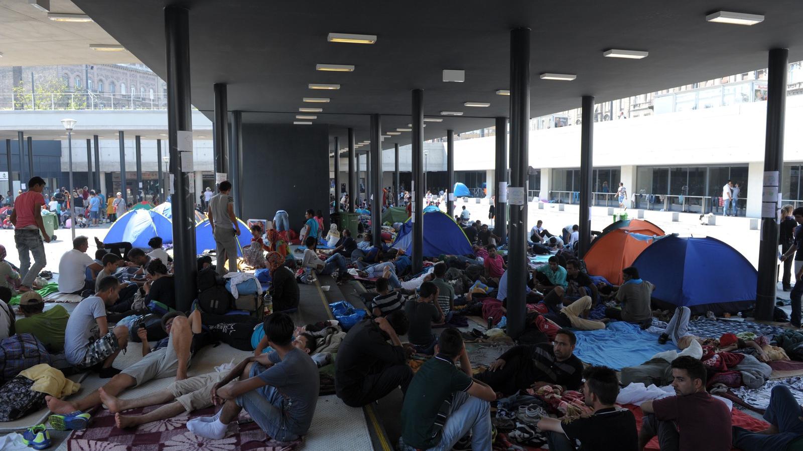 Keleti pályaudvar 2015. Itt torlódtak fel a menekülők. FOTÓ: Vajda József