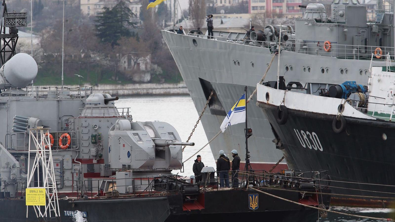 Ukrán hadihajók Szevasztopol kikötőjében FOTÓ: EUROPRESS/GETTY IMAGES/SEAN GALLUP