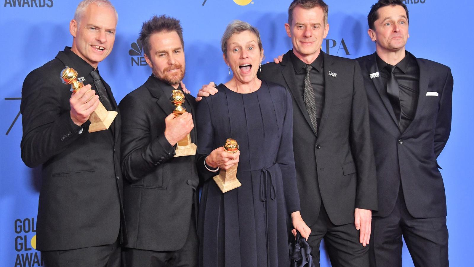 A legjobb dráma: Három óriásplakát Ebbing határában A képen Martin McDonagh, Sam Rockwell, Frances McDormand, Graham Broadbent a