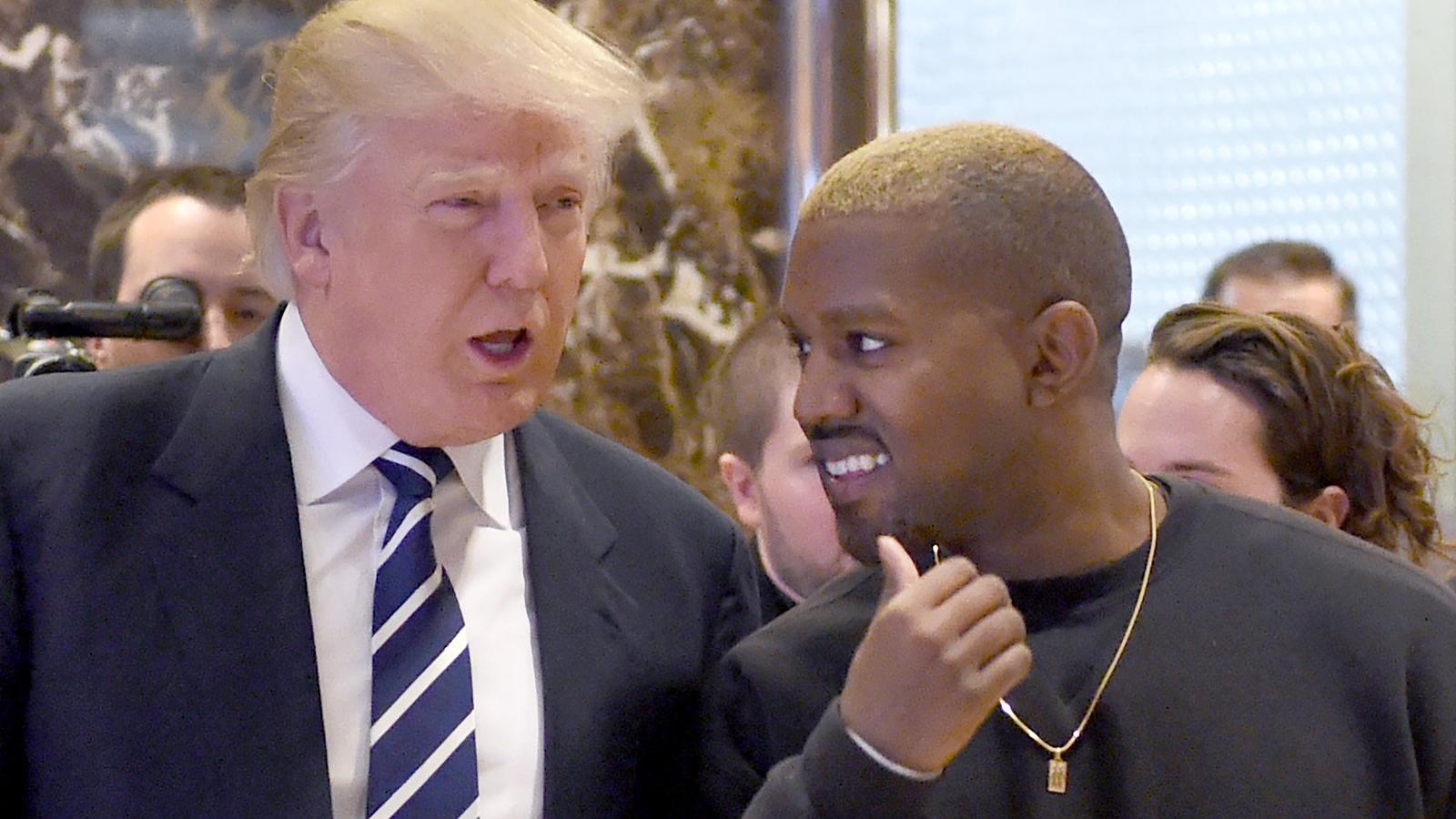 AZ ELNÖK BARÁTJA Donald Trump és Kanye West - FOTÓ: AFP/TIMOTHY A. CLARY