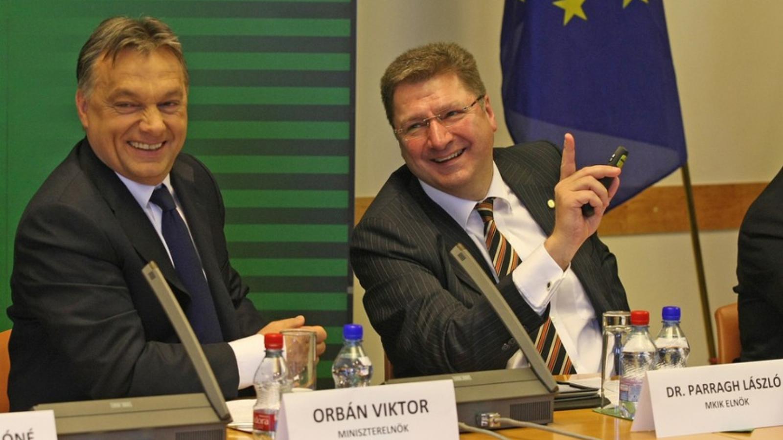 Orbán Viktor és Parragh László. FOTÓ: Népszava