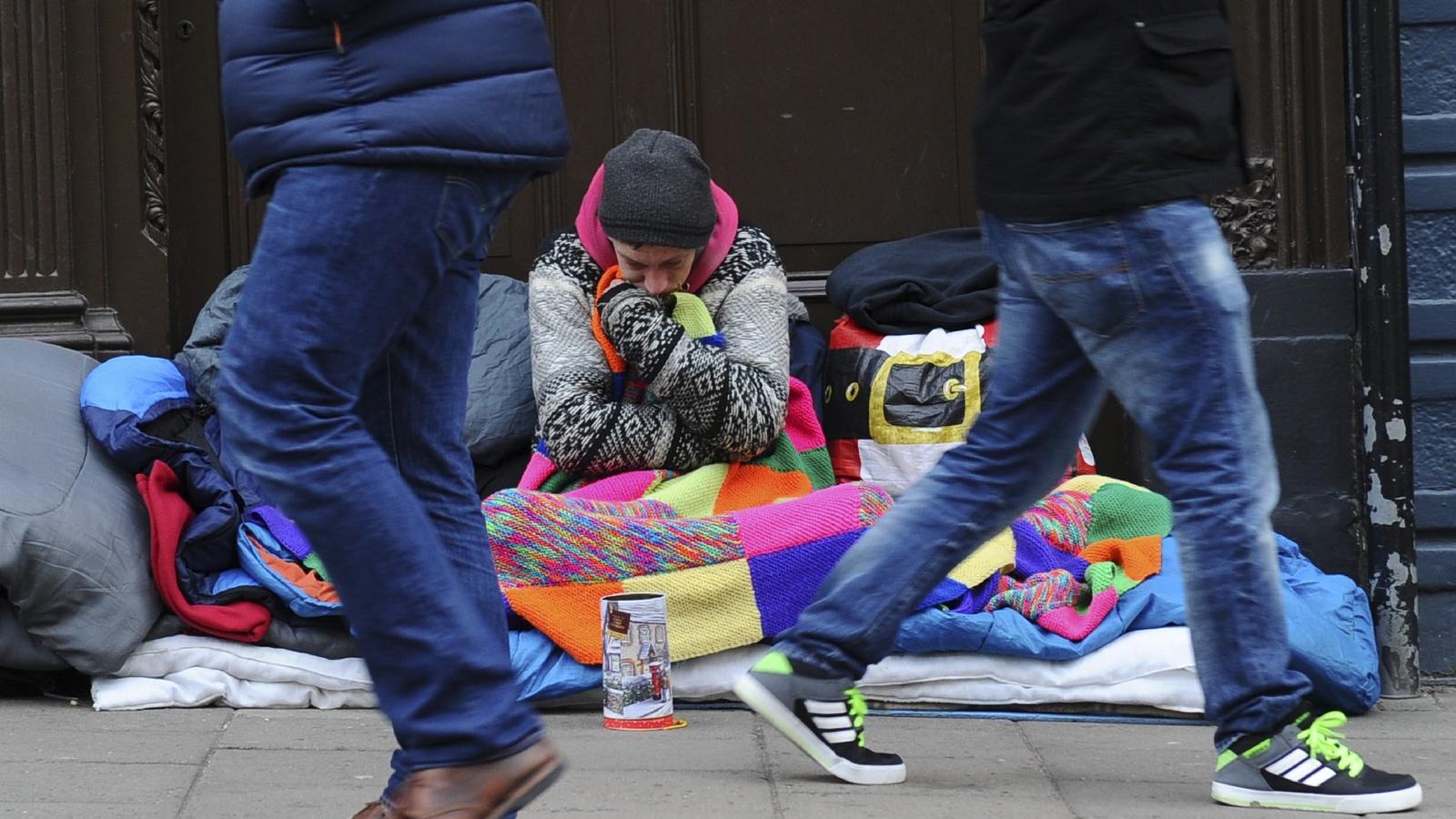 Hajléktalan Londonban - Illusztráció/AFP fotó