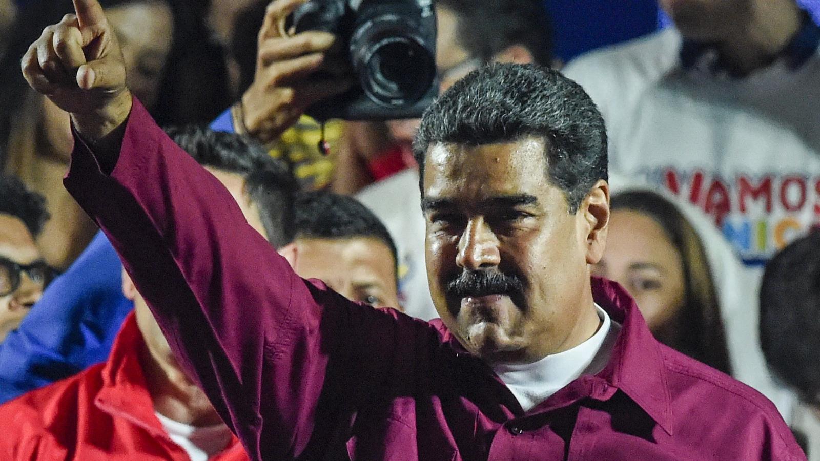 Az újraválasztott Maduro. Fotó: Juan BARRETO / AFP