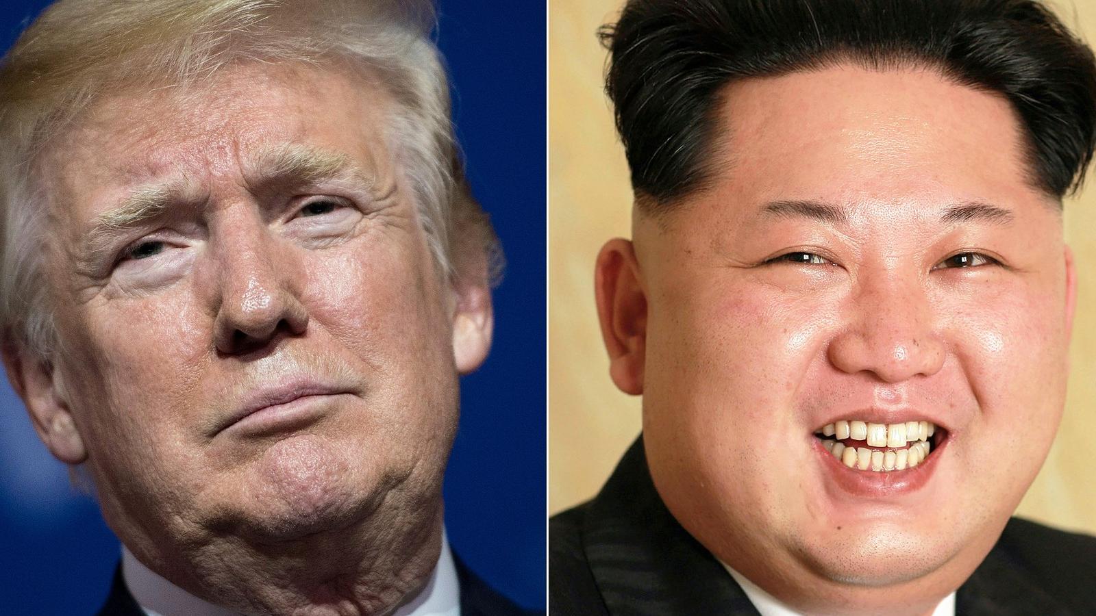 Fotómontázs Donald Trumpról és Kim Dzsong Unról Forrás: Brendan Smialowski / AFP / KCNA VIA KNS