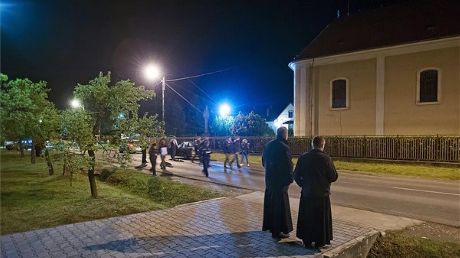 A baleset helyszíne. FOTÓ: MTI, Lakatos Péter