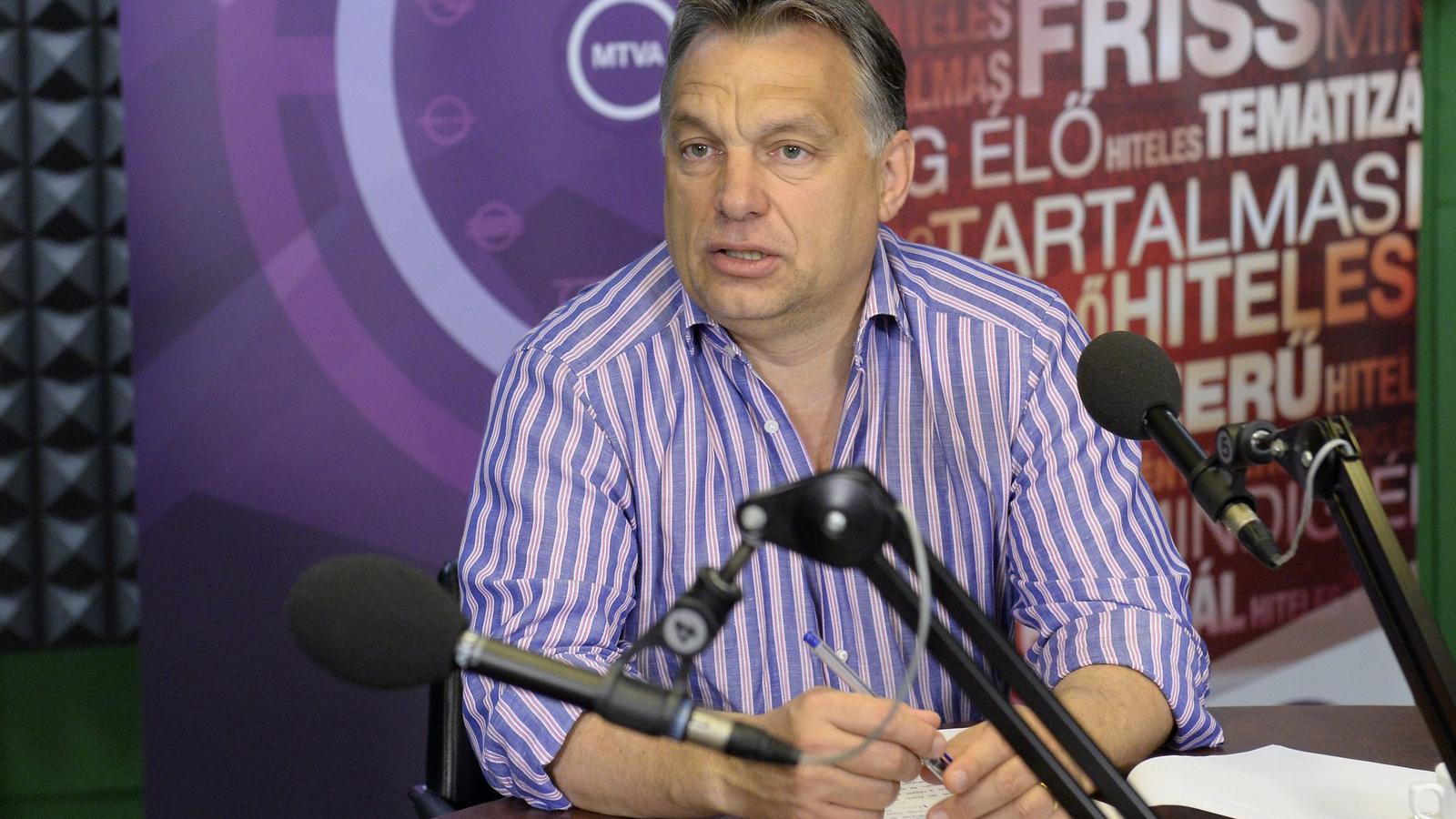 Orbán Viktor interjút ad a Kossuth Rádió reggeli műsorának MTI Fotó: Soós Lajos
