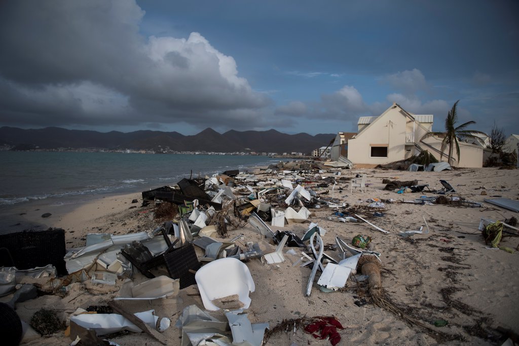 Saint Martin egy része vasárnap így nézett ki. FOTÓ: MARTIN BUREAU / AFP