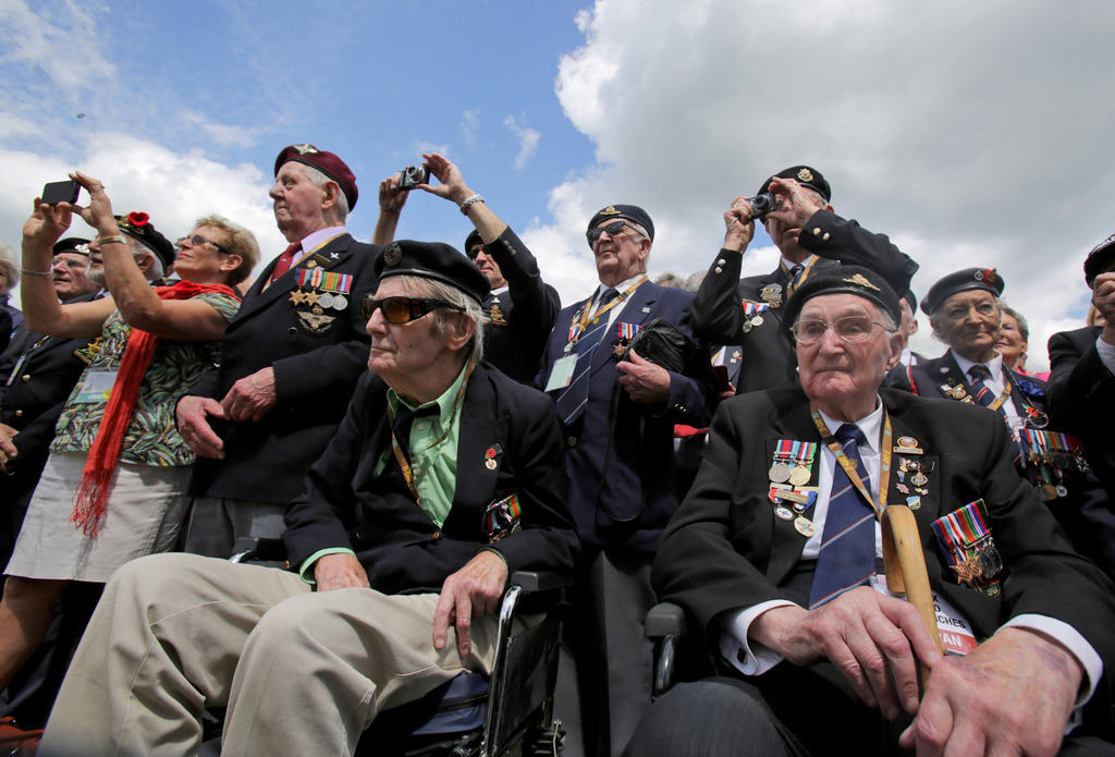 Veteránok a franciaországi találkozón. Fotó: Gettyimages.