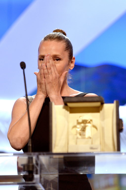 Emmanuelle Bercot francia színésznő, aki Rooney Maraval megosztva kapta meg az idei legjobb férfi alakítás díját. FOTÓ: Pascal Le Segretain/Getty Images